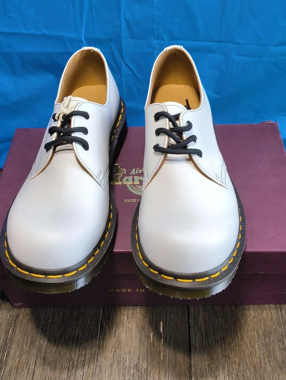 Dr. Martens x Comme des Garcons CDG 1461 White Shoes Unisex Mens 9 Women's 10